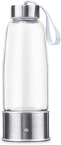 Portable 3 Minute Hydrogen-Rich Water Bottle Rechargeable High Concentration Hydrogen Generator Glass Bottle Anti-Aging Anti-Oxidation Alkaline Water Generator, 430Ml