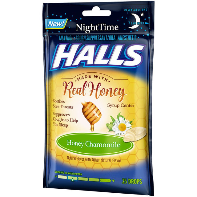 Halls, Chamomile Cough Drops, 25 Pcs