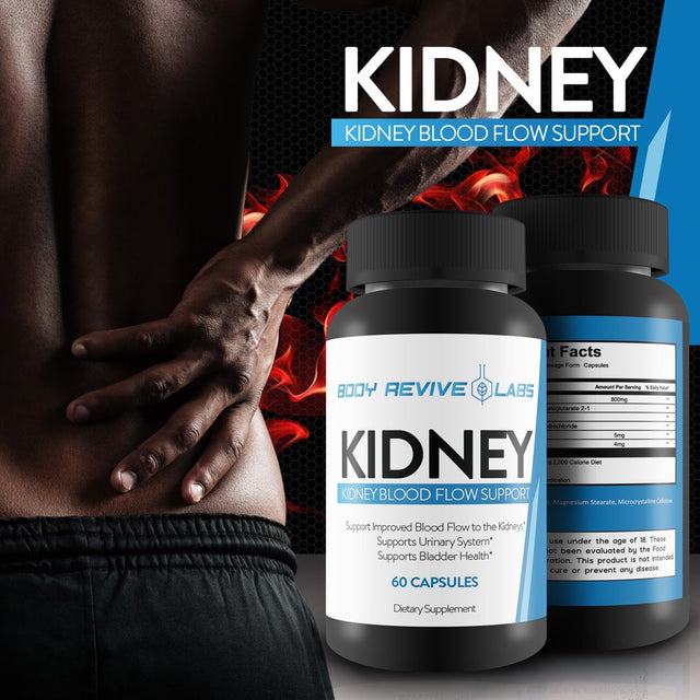 Kidney Support - Kidney Blood Flow Support - Help Support Improved Kidney Function with Improved Blood Flow - Help Enhance Cleansing - Support Overall Health - Bloodflow Support Kidney Care