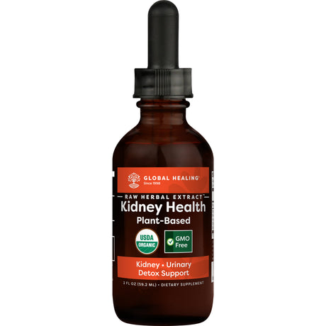 Global Healing Organic Kidney Health & Cleanse Supplement - 2 Fl Oz