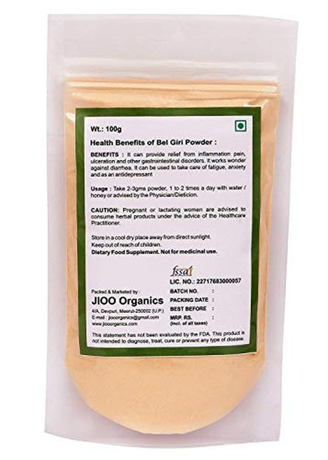 Jioo Organics Baelgiri Angle Marmelos Wood Elephant Apple Powder 100 G