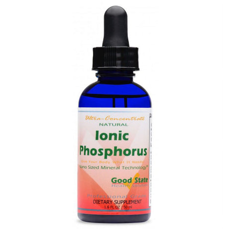 Good State Liquid Ionic Minerals - Phosphorus Ultra Concentrate - (10 Drops Equals 45 Mg, 100 Servings per Bottle)