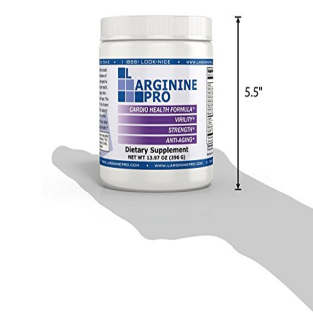 L-Arginine Pro Powder - 5500Mg L-Arginine, 1100Mg L-Citrulline Cardio Health (Grapeberry, (3) Jars)