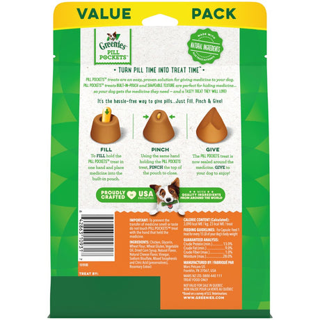 GREENIES PILL POCKETS Cheese Capsule Size Soft Treats for Dogs, 15.8 Oz. Pouch, 60 Ct