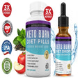 Keto Diet Pills and Keto Drops Burn Shred BHB Salts Exogenous Ketones Ketogenic Ketosis Weight Loss Fat Burner Weight Loss Supplement Men and Women