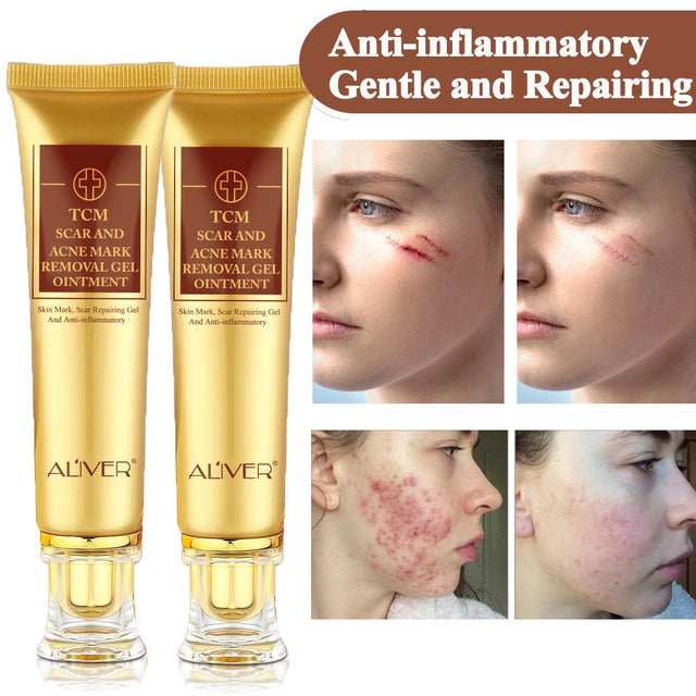 Aliver 2 Pack TCM Scar Acne Mark Removal Gel Anti-Inflammatory