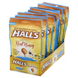 Halls Honey Vanilla Menthol Cough Suppressant/Oral Anesthetic 12-30 Ct. Pouches