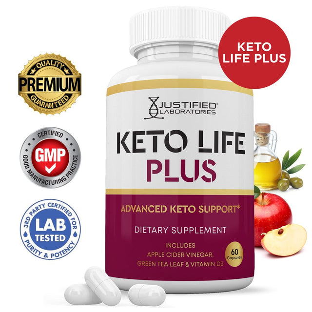 Keto Life plus ACV Pills 1275Mg Dietary Supplement 60 Capsules