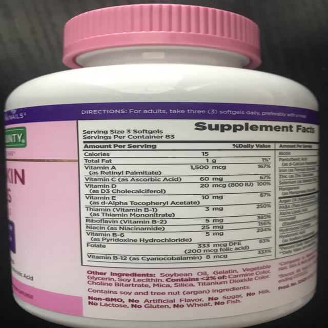 Nature'S Bounty Hair, Skin and Nails Extra Strength Vitamins, 250 Ct.