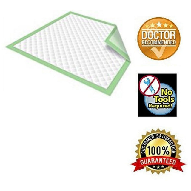 Healthline Chux Disposable Underpads by Healthline, Disposable Waterproof Absorbent Incontinence Bed Pads for Adults, Elderly, Pets, Medical Chucks Pads & Mattress Protector, 23"X36", 150/Case, Green