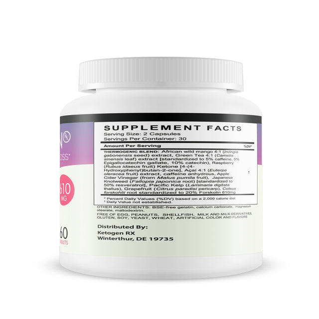 Ketogen RX - Advanced Weight Loss - Burn Fat Not Carbs - Keto Diet Supplement for Natural Weight Loss - 30 Day Supply