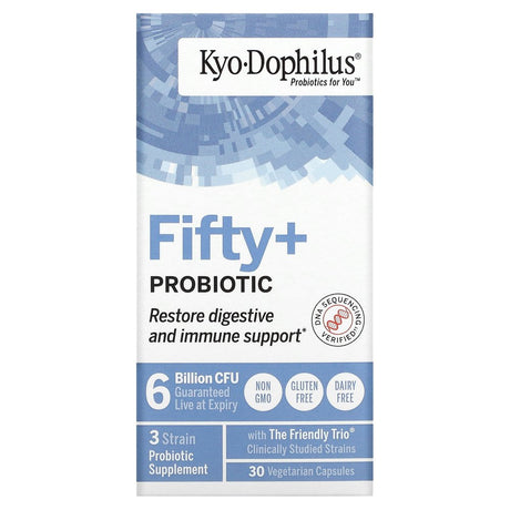 Kyolic Kyo-Dophilus, Fifty+ Probiotic, 6 Billion CFU, 30 Vegetarian Capsules