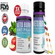 Keto Diet Pills Burn Shred BHB Advanced Supplement S & Keto Test Strips 100 Count