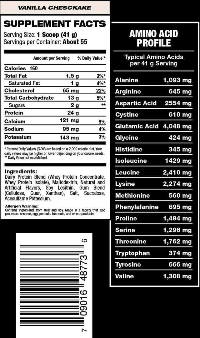 100% True Whey, Vanilla Cheesecake, 5 Pound