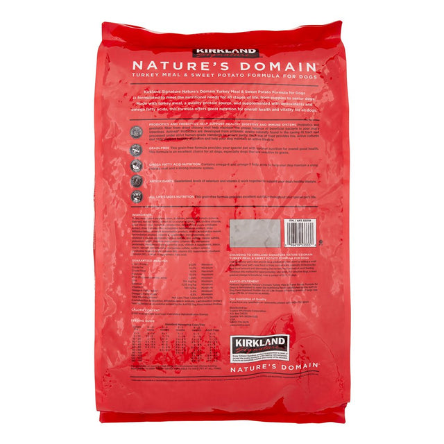 Kirkland Signature Nature'S Domain Turkey Meal & Sweet Potato Dog Food, 35 Lb