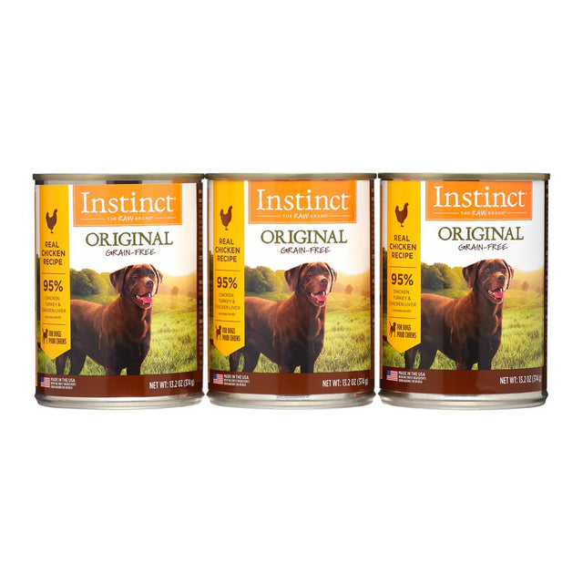 Instinct Original Grain Free Real Chicken Recipe Natural Wet Canned Dog Food by Nature'S Variety, 13.2 Oz. Cans