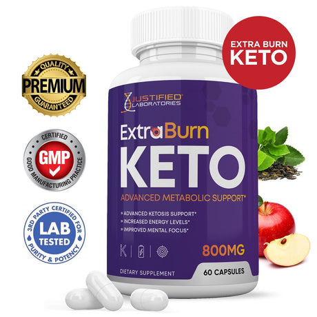 Extra Burn Keto Pills Includes Patented Gobhb® 60 Capsules