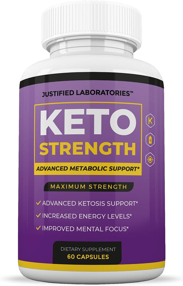 Keto Strength Pills Includes Apple Cider Vinegar Gobhb Strong Exogenous Ketones Advanced Ketogenic Supplement Ketosis Support for Men Women 60 Capsules
