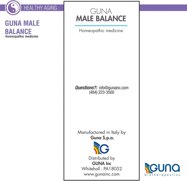 GUNA Male Balance Homeopathic Prostate Support, Urinary Tract Support - 1 Ounce