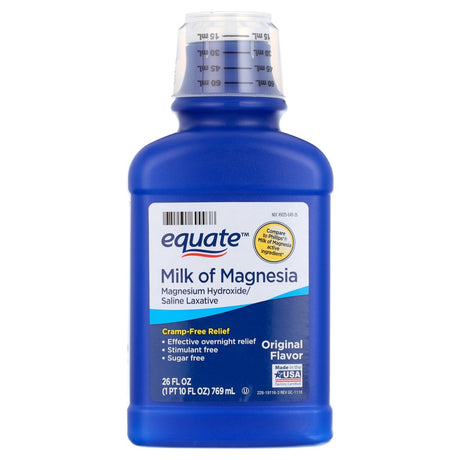 Equate Milk of Magnesia Saline Laxative, Original Flavor, 1200 Mg, 26 Fl Oz