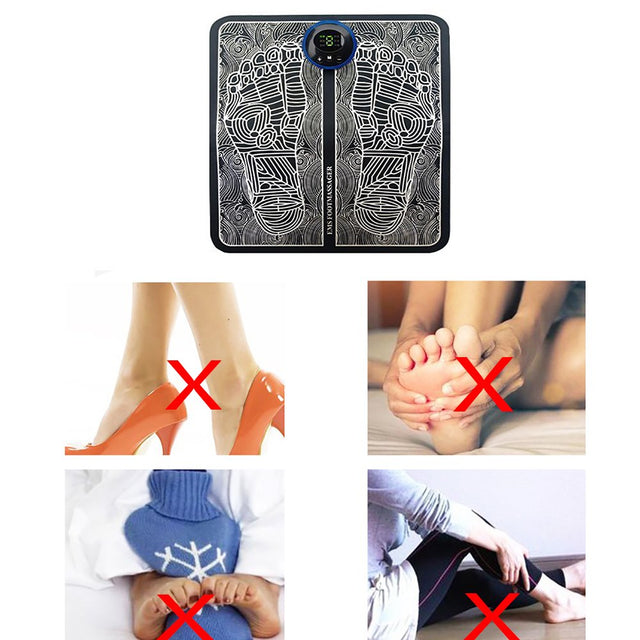 Electric Foot Massager EMS Feet Massage Machine Circulation Booster Feet Leg USB