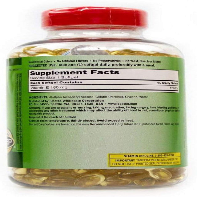 Kirkland Signature Vitamin E 180Mg., 500 Softgels