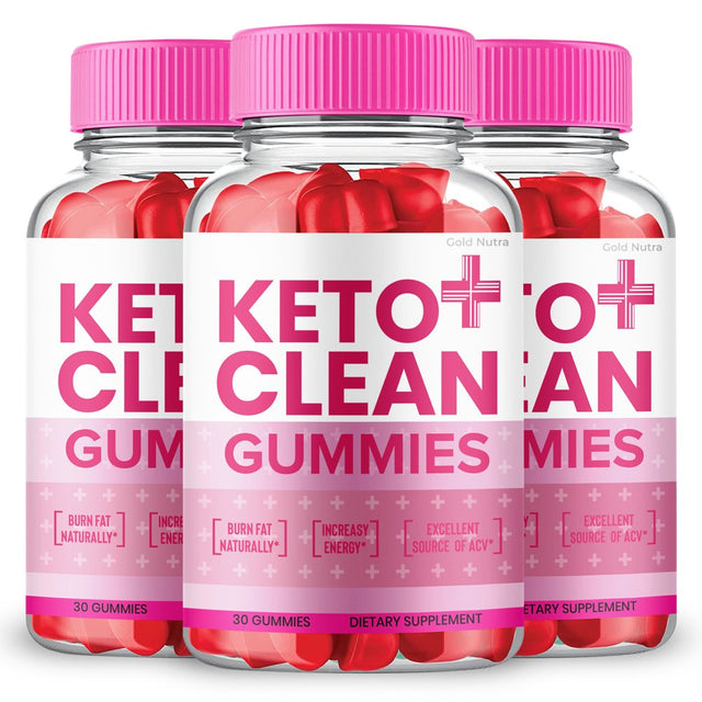Keto Clean Gummies with Apple Cider Vinegar, Official Advanced Powerful Formula, Maximum Strength (3 Pack)