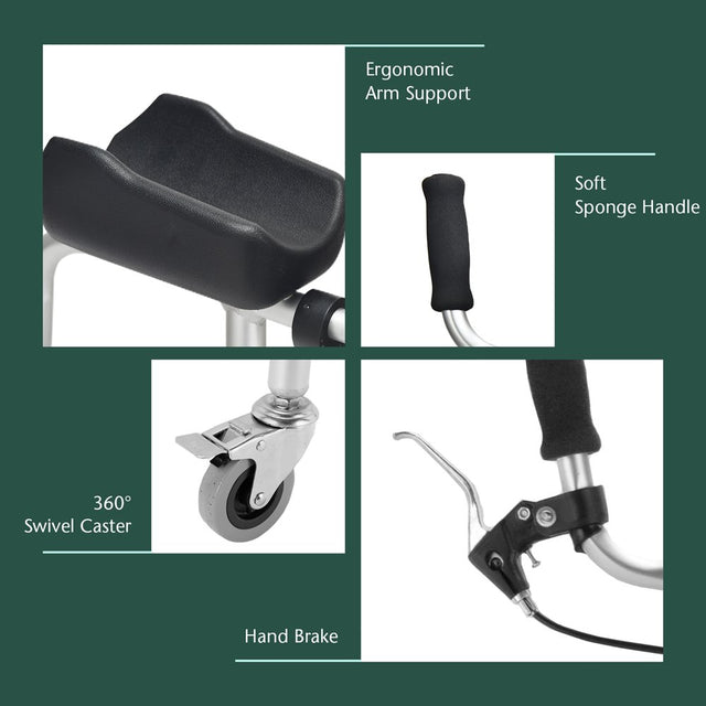 Gymax Folding Standard Walker Adjustable Rehabilitation Auxiliary Walking Frame