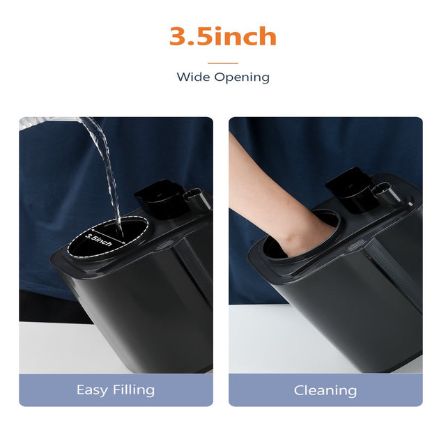 Kyvol Humidifier, 4.5L Cool Mist Large 360° Ultrasonic Humidifiers for Large Room, Bedroom, Basement, Auto Off, for Plants, Quiet for Babies, Kids (Grey)