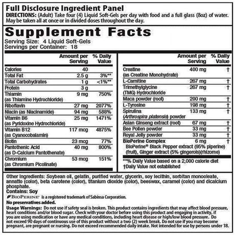 Irwin Naturals Triple Boost Caffeine-Free Energy Supplement 75 - Liquid Softgels (2-Pack) Bundle with a Lumintrail Pill Case