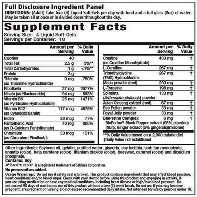 Irwin Naturals Triple Boost Caffeine-Free Energy Supplement 75 - Liquid Softgels (2-Pack) Bundle with a Lumintrail Pill Case