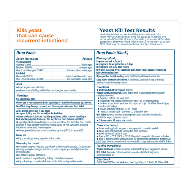 Femiclear Yeast Infection Treatment