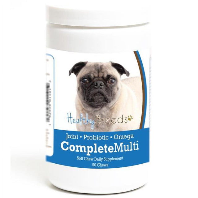 Healthy Breeds 192959011012 Pug All in One Multivitamin Soft Chew - 90 Count