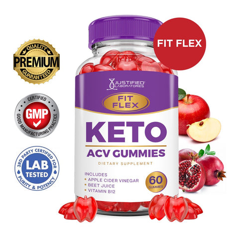 Fit Flex Keto ACV Gummies 1000MG Dietary Supplement 60 Gummys