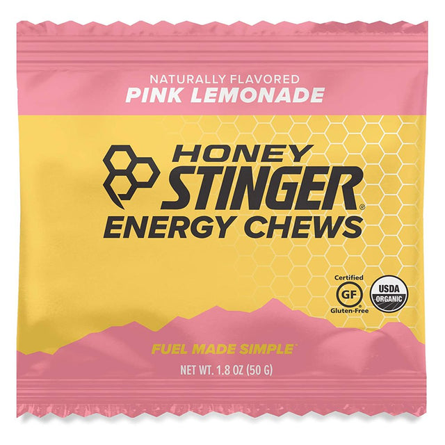Honey Stinger Organic Energy Chew, Pink Lemonade, 1.8 Oz, 12 Ct