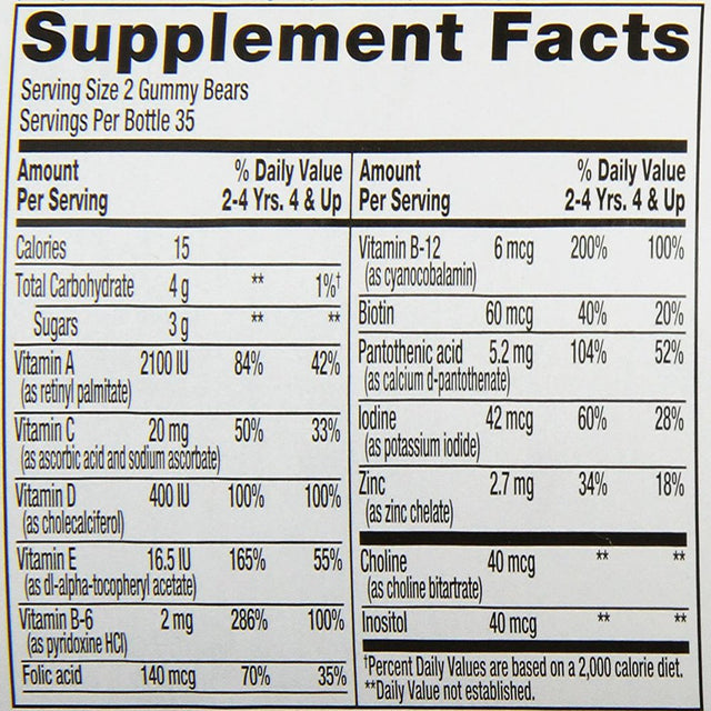 L'Il Critters Gummy Vites Multi-Vitamin & Mineral Gummy Bears, 70 CT (Pack of 3)