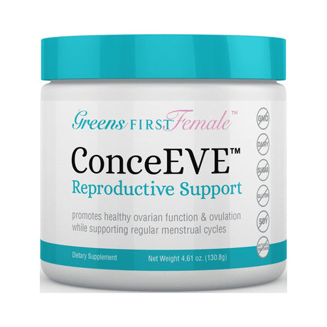 Greens First Female Conceeve Powder – Female Fertility Formula – Conception Supplement – Reproductive Health Support – Natural Ingredients, 60 Servings