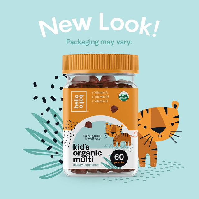 Hello Bello Organic Kid'S Multi Vitamin Gummy, 60Ct