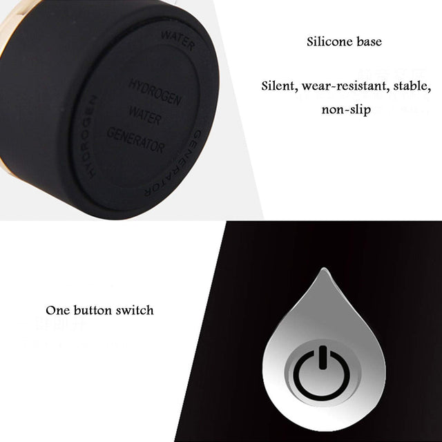 High Concentration Hydrogen-Rich Water Cup SPE Ion Membrane Alkaline Water Purifier Micro-Electrolyzed Water Glass 380Ml