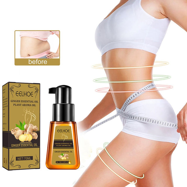 Ginger Essential Oil for Swelling and Pain Relief, Belly off Massage Oil, Ginger Oil Massage Liquid