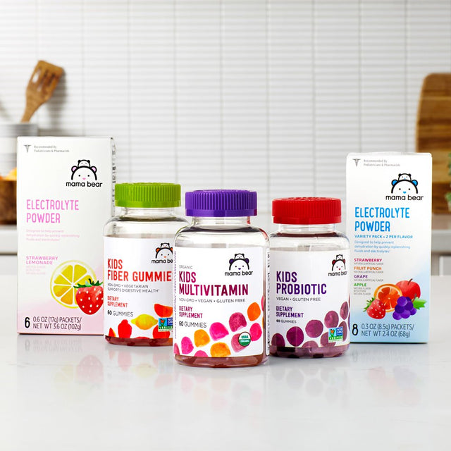 Amazon Brand - Mama Bear Organic Kids Multivitamin, 60 Gummies, 1 Month Supply