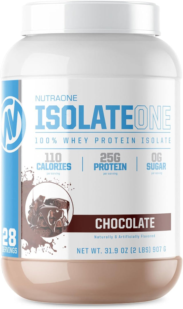 Isolateone Whey Isolate Protein Powder by Nutraone - 100% Pure Whey Isolate Powder (Gourmet Chocolate - 2 Lbs)