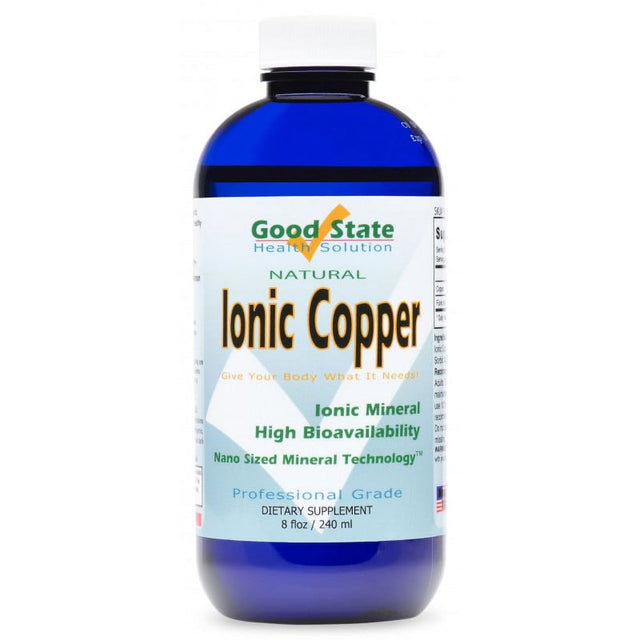 Good State Liquid Ionic Minerals - Copper - (96 Servings at 2Mg Each) (8 Fl Oz)