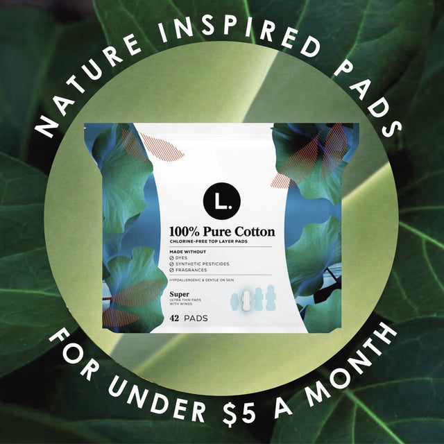 L. Ultra Thin Pads, Overnight Absorbency, 48 Ct, 100% Pure Cotton Top Layer