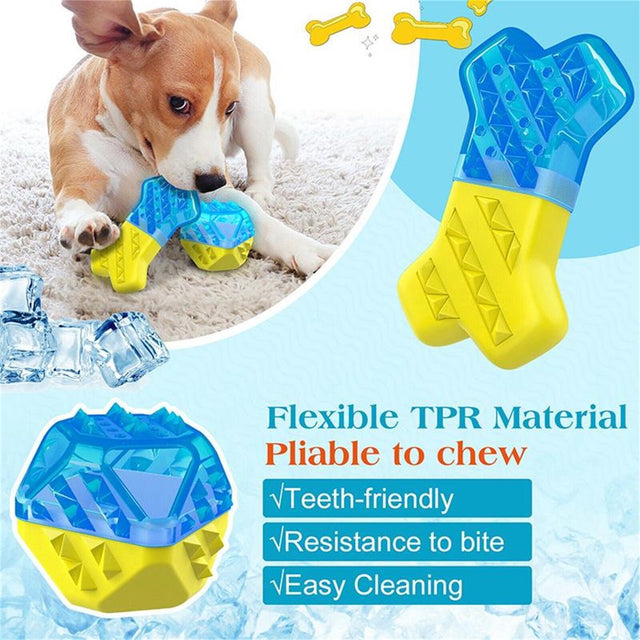 Black and Friday Deals Blueek Dog Toys Molar Teeth Cooling Chews-Bite Resistant Frozen Bones Summer Dog Toys