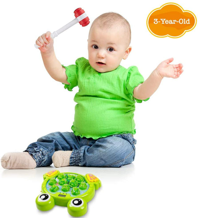 Gara Whack a Frog Game Pounding Toy with 2 Playing Modes - Educational Kids Toy for Toddler Game, Learning Preschool Toy for 3-Year Old Girls, Boys and Up