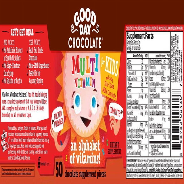 Good Day Chocolate Kids Multivitamin, 50 Ct