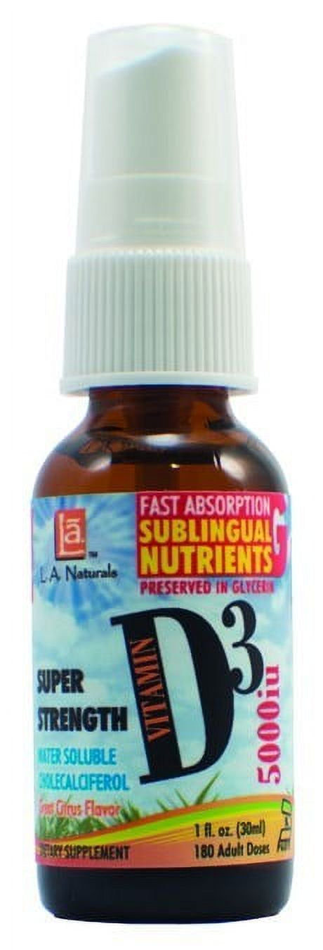 L a Naturals D3 Super Strength Spray 5,000 IU, 1 Oz