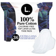 L. Ultra Thin Pads, Overnight Absorbency, 36 Ct, 100% Pure Cotton Top Layer