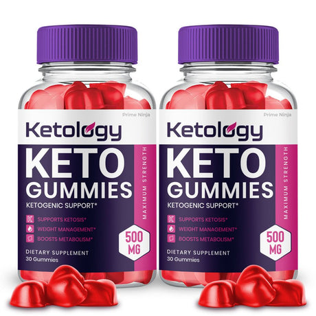 Ketology Keto Gummies, Weight Loss Supplement, Powerful Formula, Maximum Strength (2 Pack)